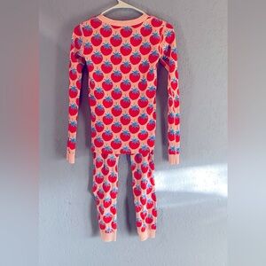 Hanna Anderson Strawberry Print Kids Pajamas size 14 🍓
